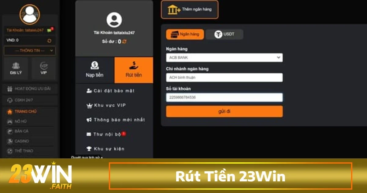 Trang chủ 35 23win hợp tác với các ngân hàng nội địa như Vietcombank, BIDV, VietinBank, ACB để cung cấp dịch vụ nạp rút tiền nhanh chóng, an toàn.