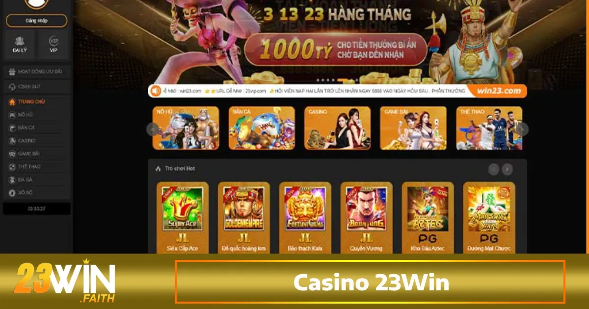 Casino 23win 3 Tại Casino 23win, slot không chỉ đơn thuần là trò chơi dễ chơi, mà còn là nơi người chơi có cơ hội trúng nhiều giải thưởng giá trị