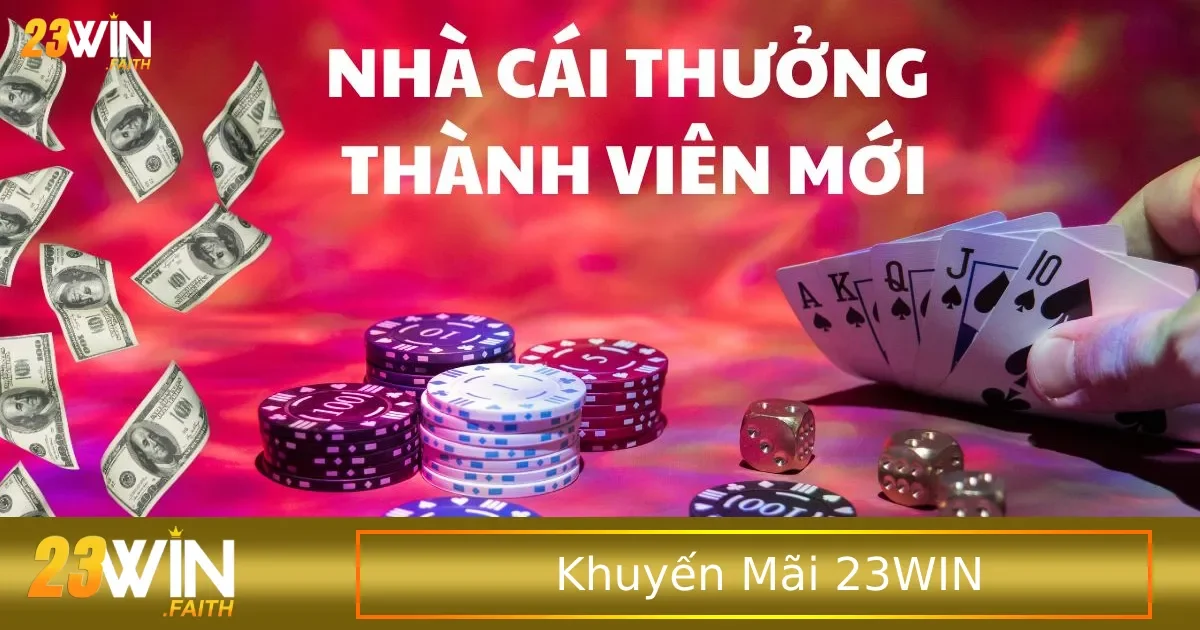 khuyến mãi 23WIN 1 Khuyến mãi 23WIN dành cho thành viên mới luôn được nhiều người quan tâm